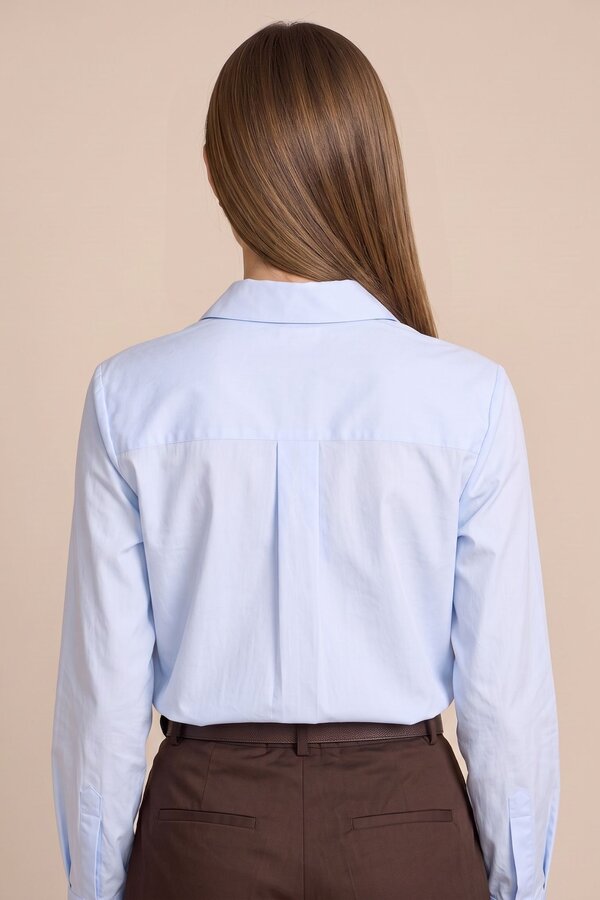 Blouses lange mouw blauw Due Amanti