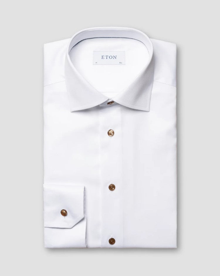 Hemden lange mouw wit ETON SHIRT