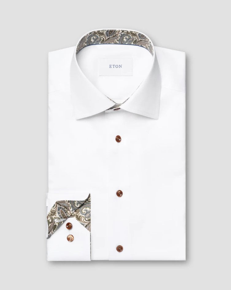 Hemden lange mouw wit ETON SHIRT
