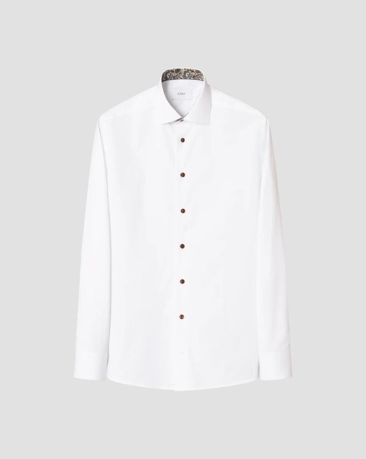 Hemden lange mouw wit ETON SHIRT