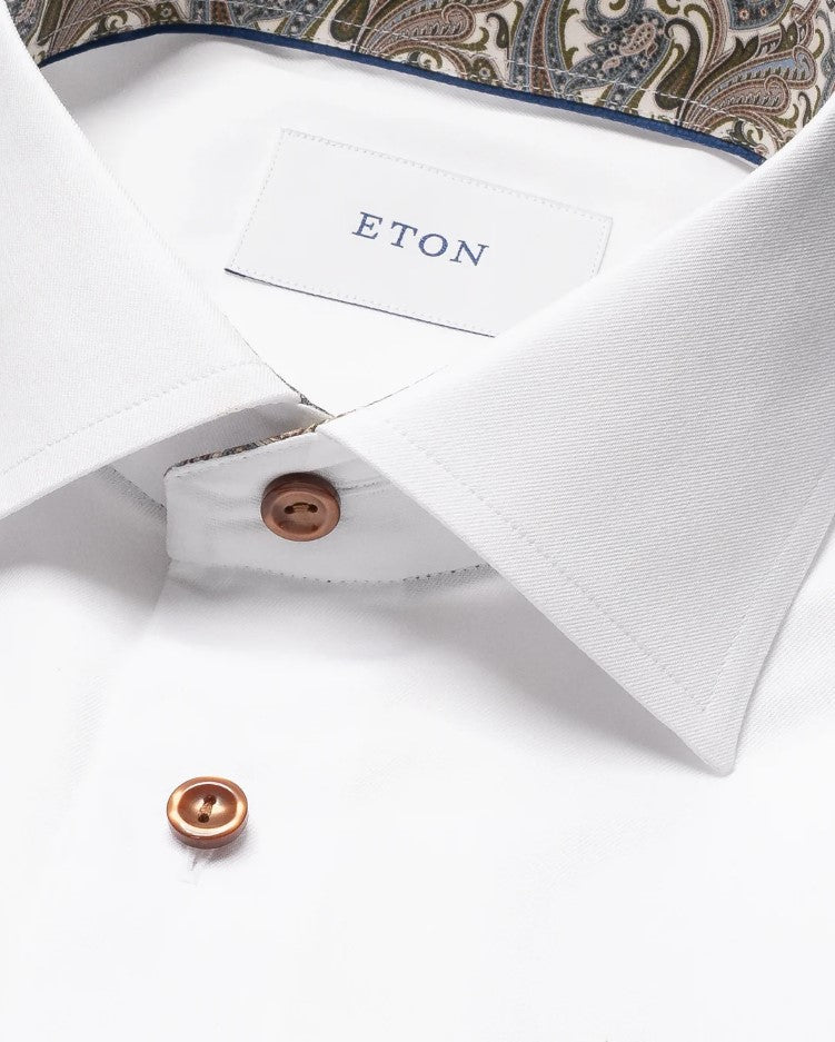 Hemden lange mouw wit ETON SHIRT