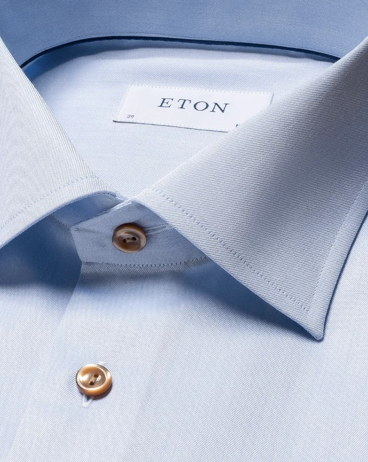 Hemden lange mouw blauw ETON SHIRT