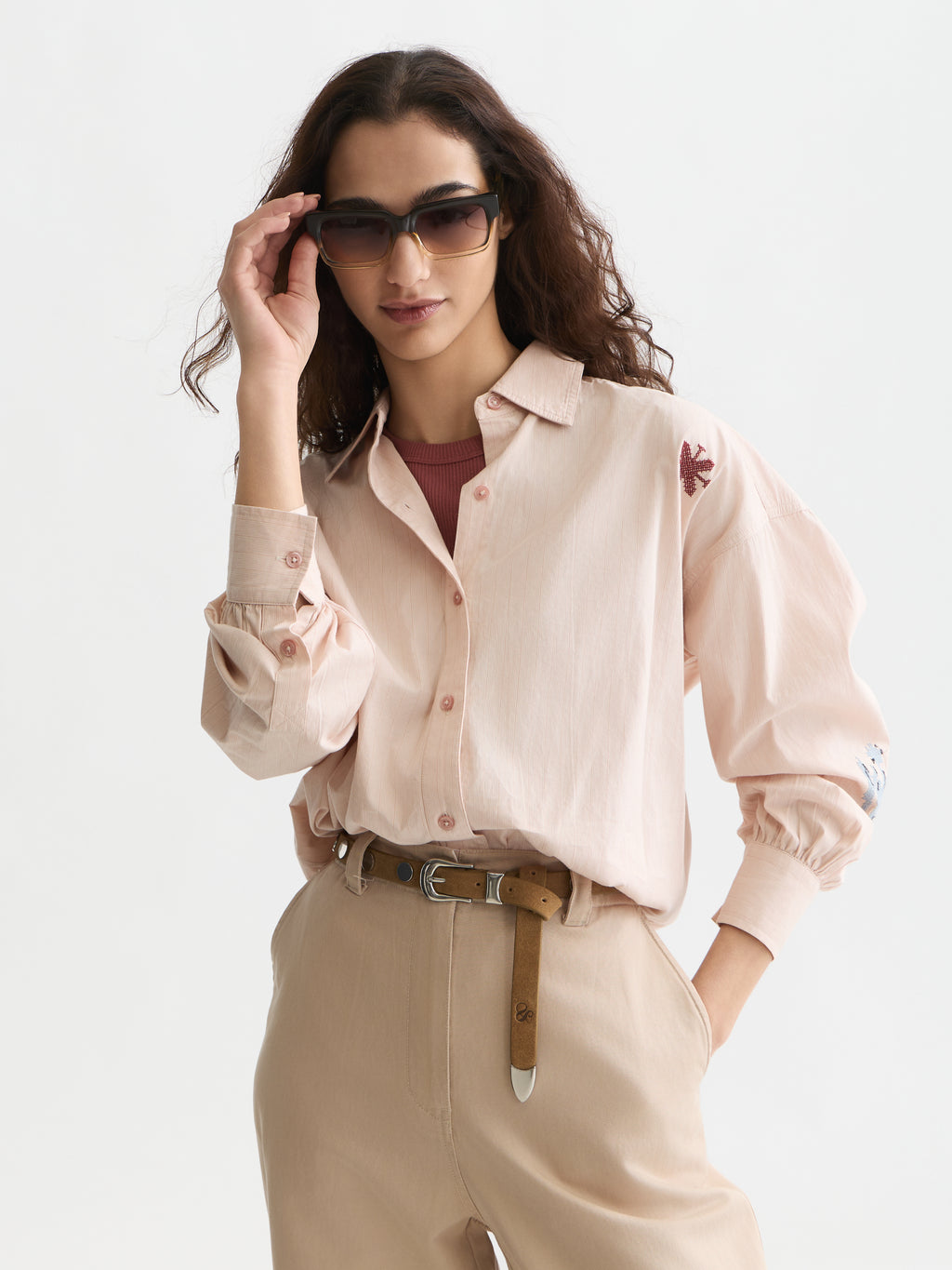 Blouses lange mouw roze Scotch & Soda