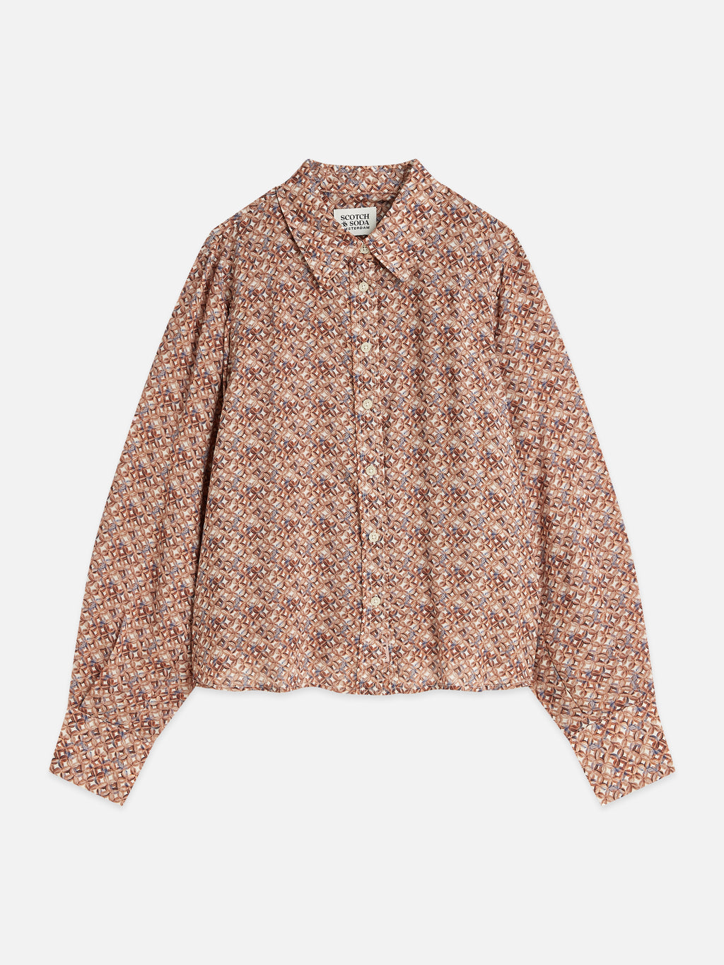 Blouses lange mouw bruin Scotch & Soda