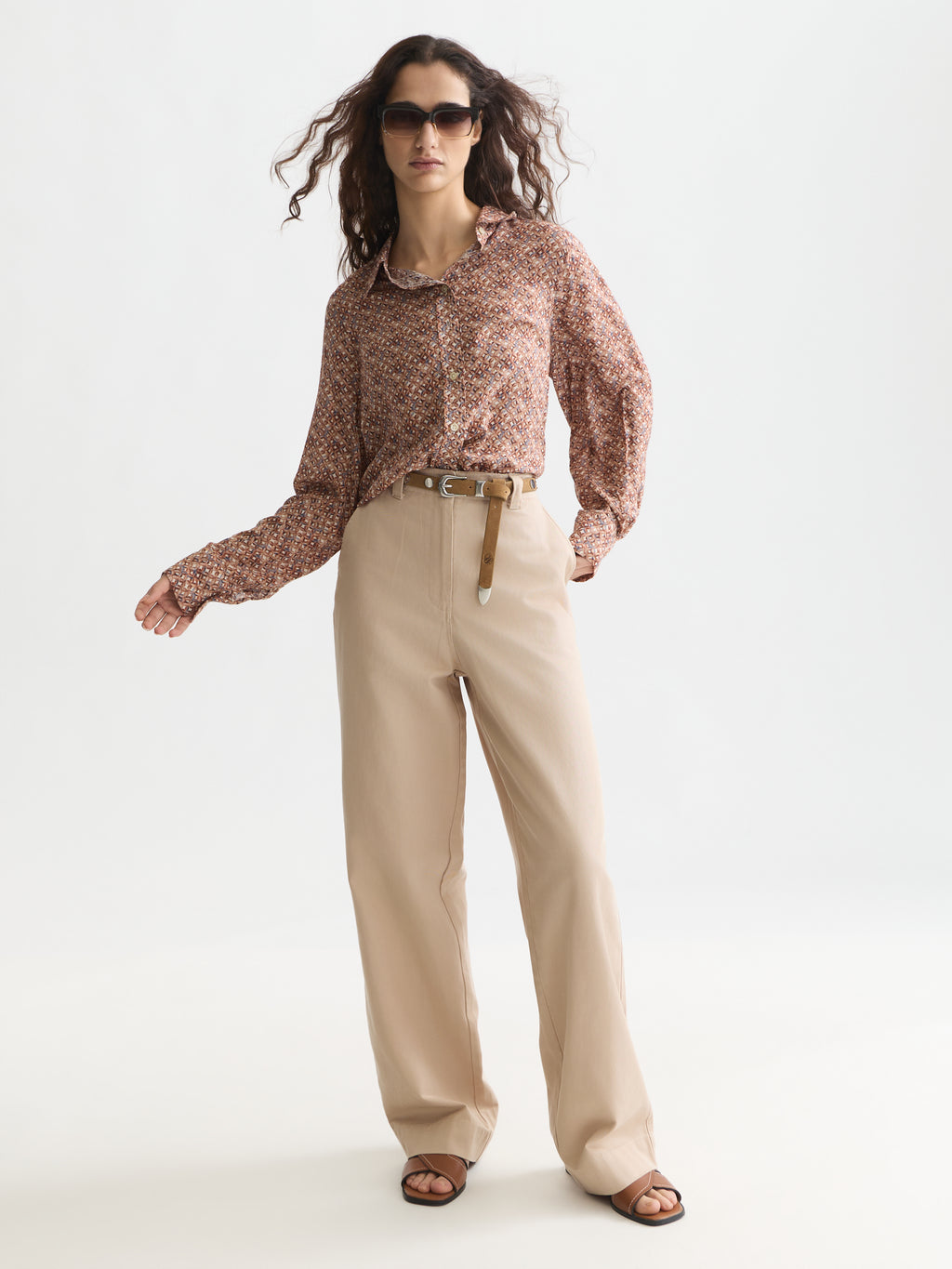 Blouses lange mouw bruin Scotch & Soda