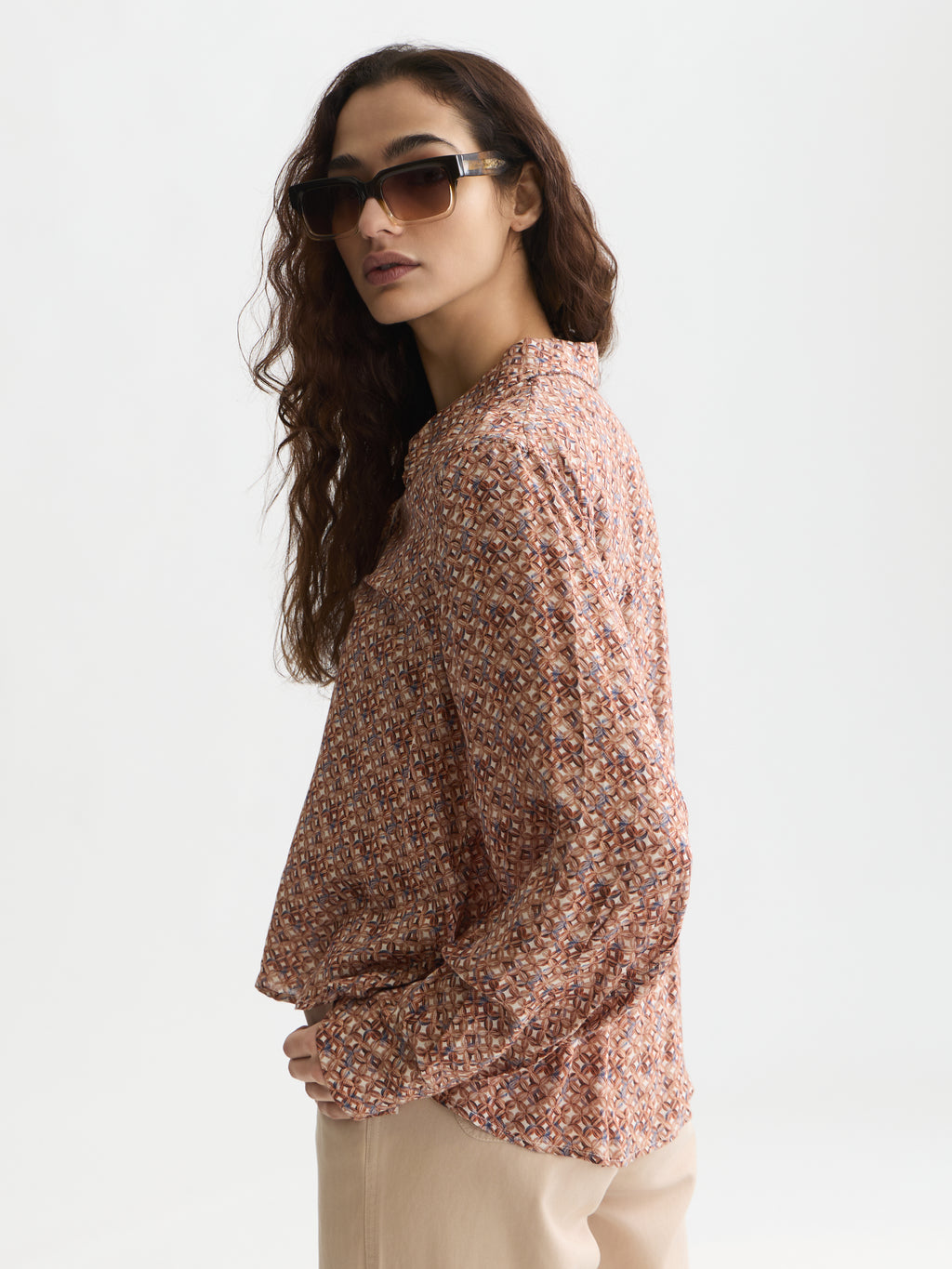 Blouses lange mouw bruin Scotch & Soda