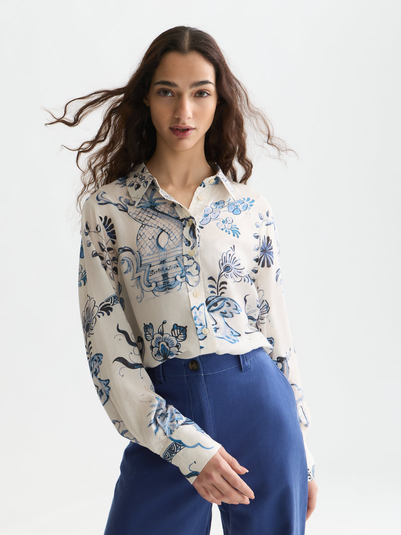 Blouses lange mouw beige Scotch & Soda