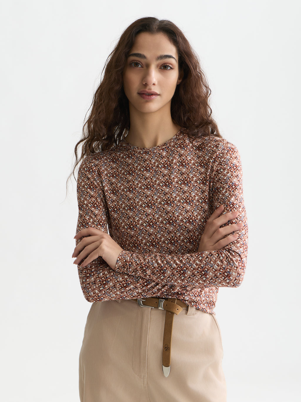 T-shirts lange mouw bruin Scotch & Soda