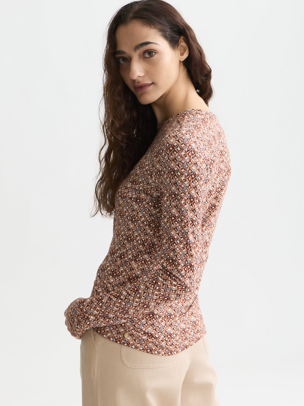 T-shirts lange mouw bruin Scotch & Soda