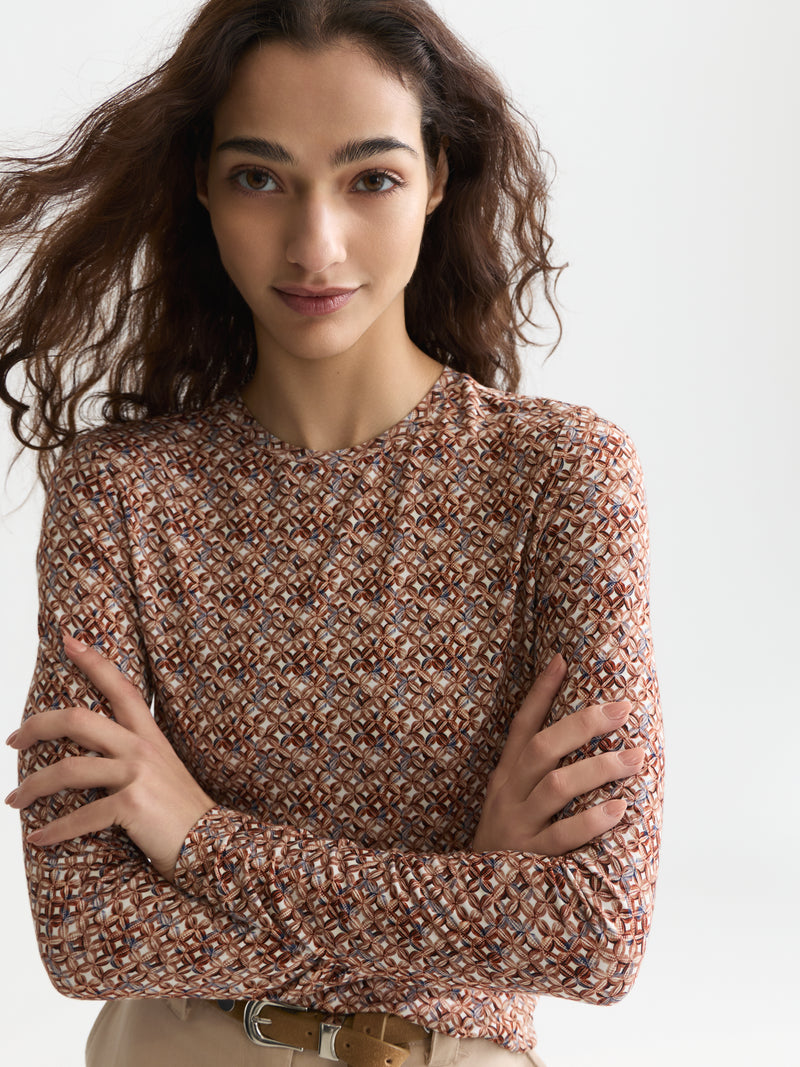 T-shirts lange mouw bruin Scotch & Soda