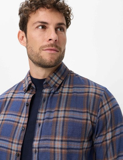 Hemden lange mouw navy BRAX