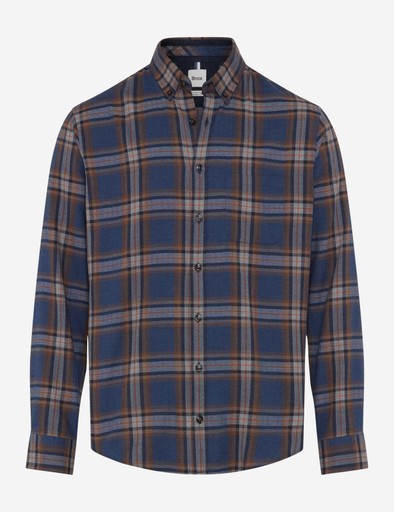 Hemden lange mouw navy BRAX