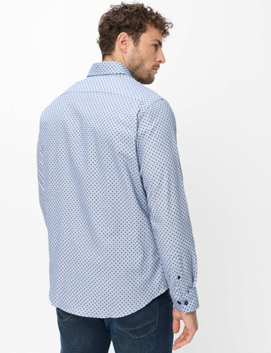 Hemden lange mouw blauw BRAX