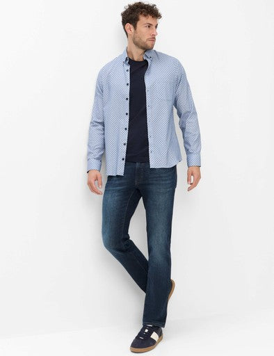 Hemden lange mouw blauw BRAX