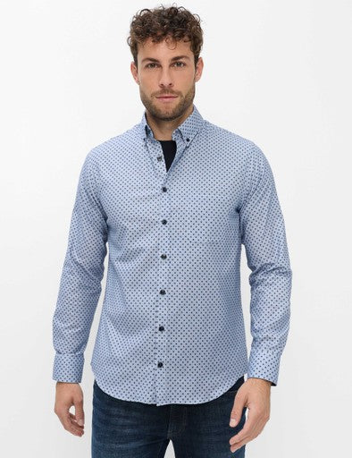 Hemden lange mouw blauw BRAX