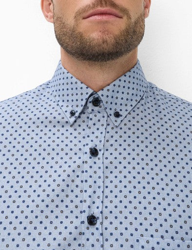 Hemden lange mouw blauw BRAX