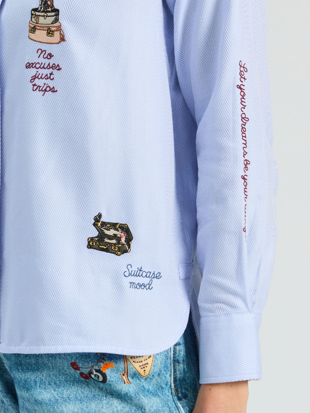 Blouses lange mouw blauw Vilagallo