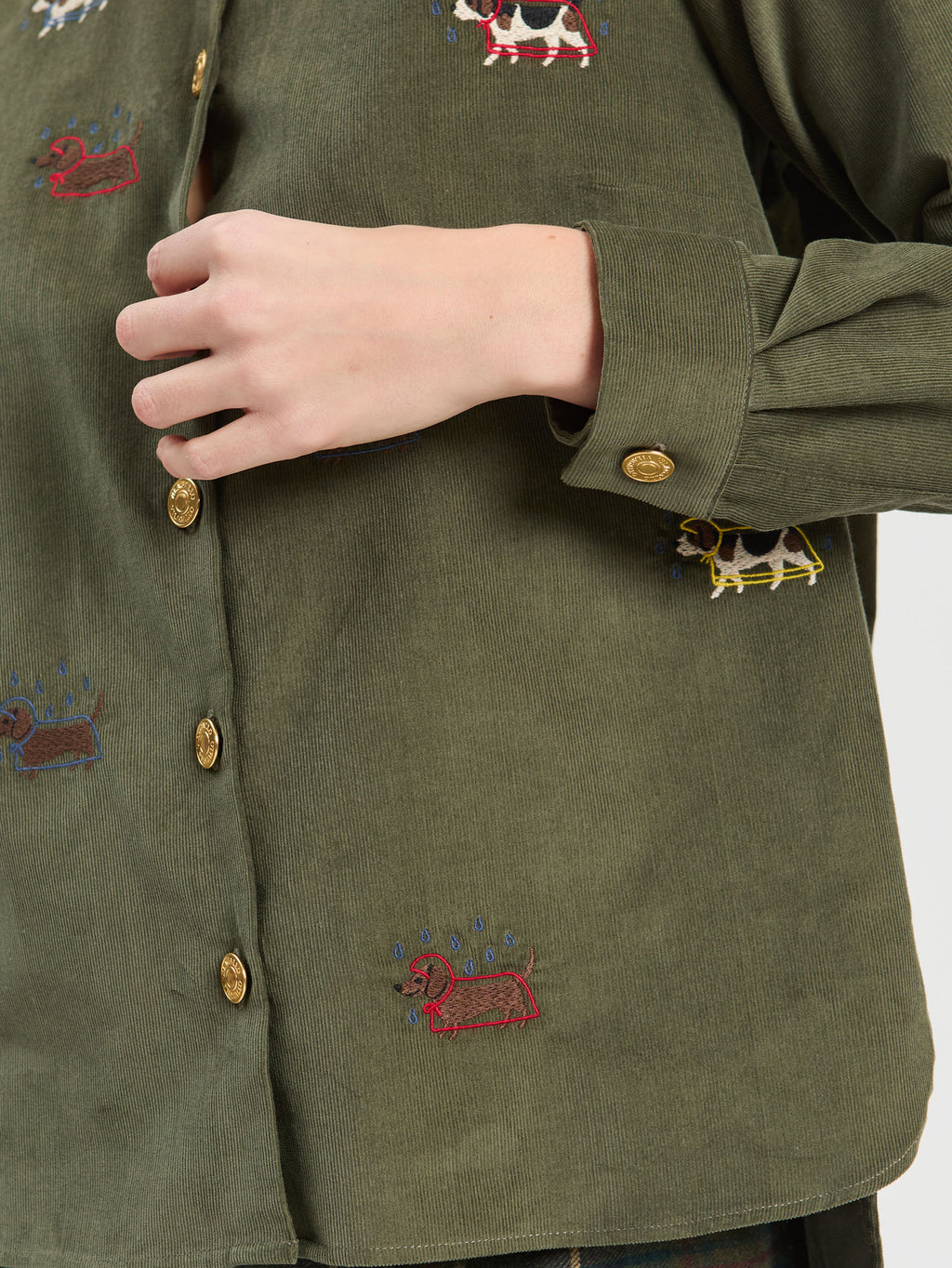 Blouses lange mouw groen Vilagallo