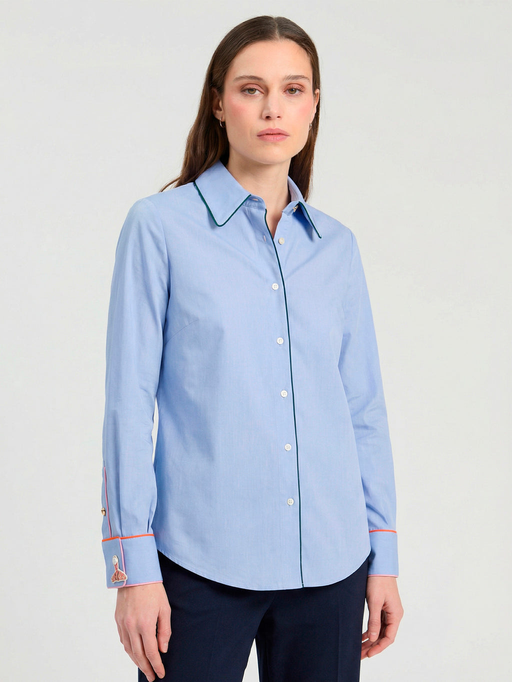 Blouses lange mouw blauw Vilagallo