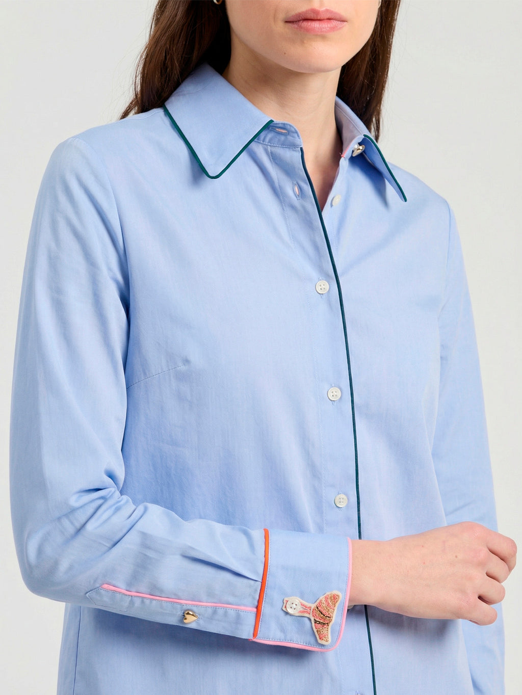 Blouses lange mouw blauw Vilagallo