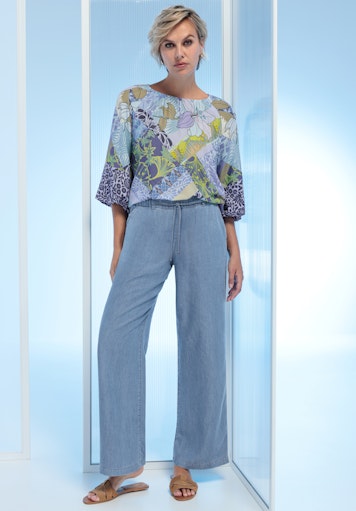 Blouses lange mouw blauw Bianca