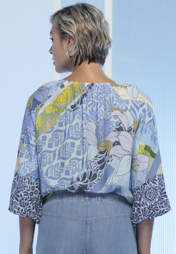 Blouses lange mouw blauw Bianca