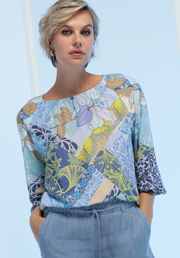 Blouses lange mouw blauw Bianca