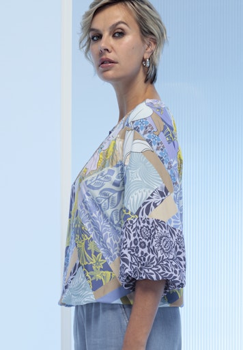Blouses lange mouw blauw Bianca
