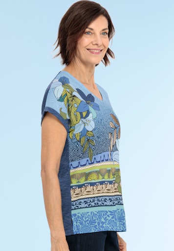 T-shirts korte mouw blauw Bianca