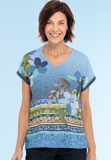 T-shirts korte mouw blauw Bianca
