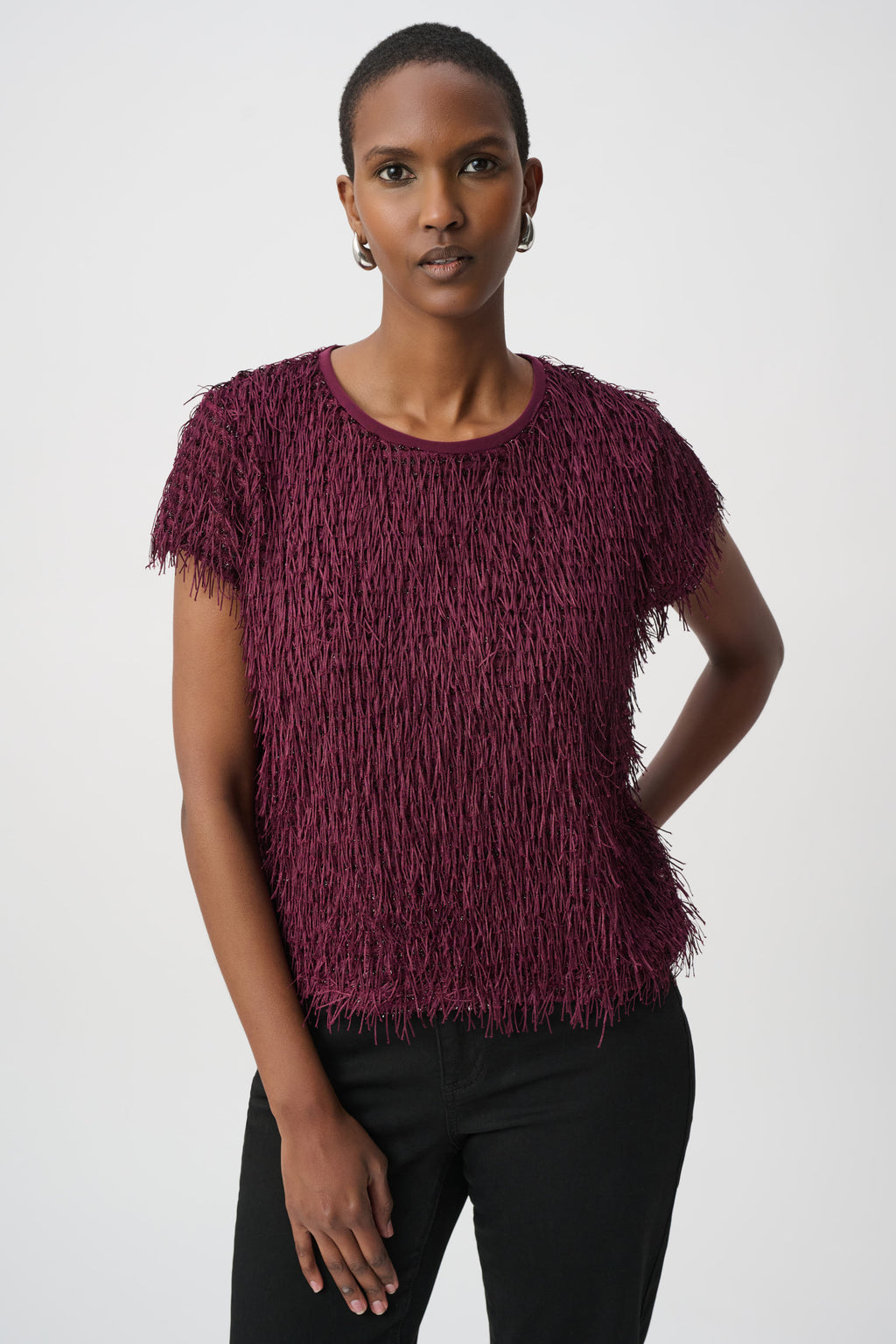 Blouses korte mouw bordeaux Joseph Ribkoff
