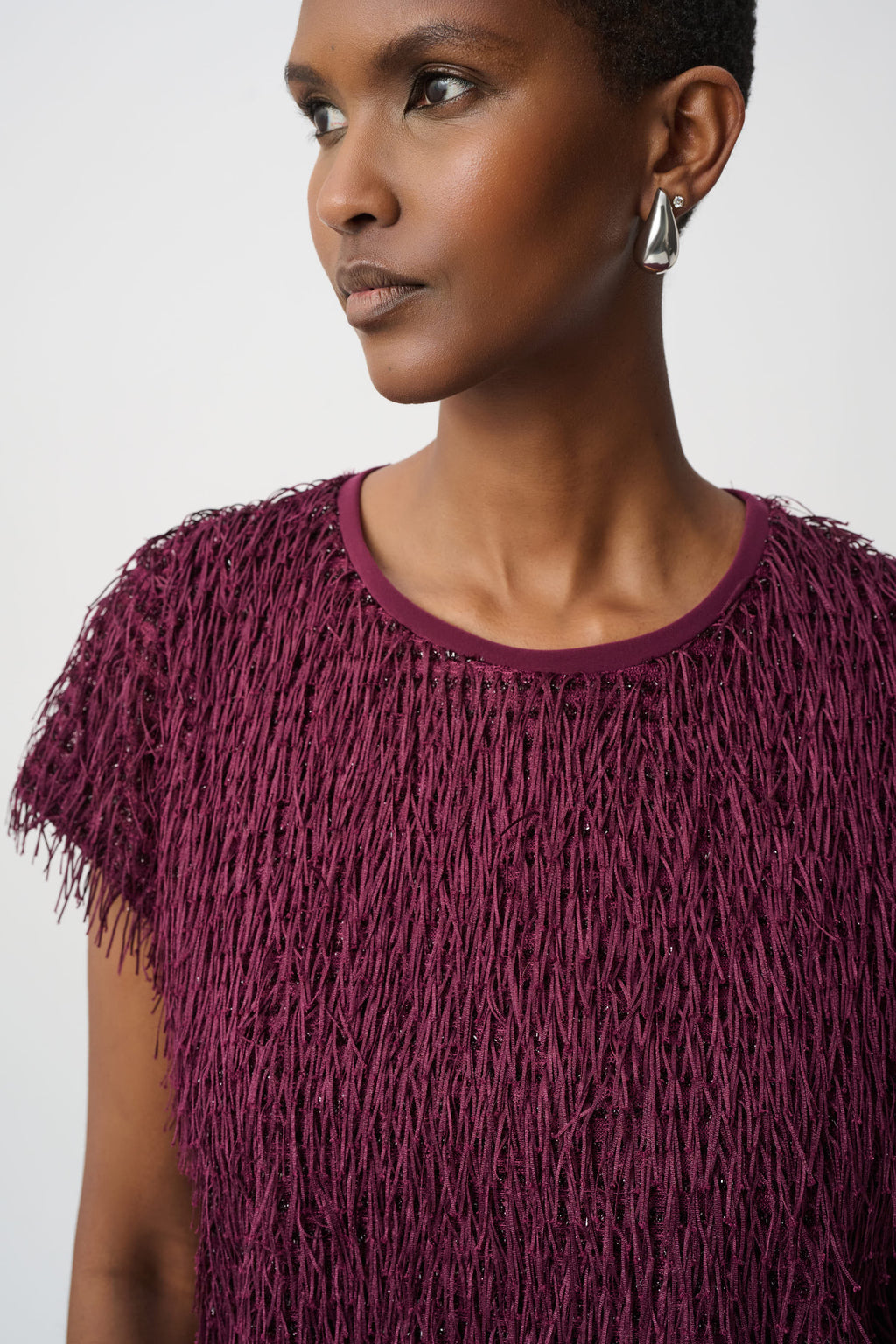 Blouses korte mouw bordeaux Joseph Ribkoff