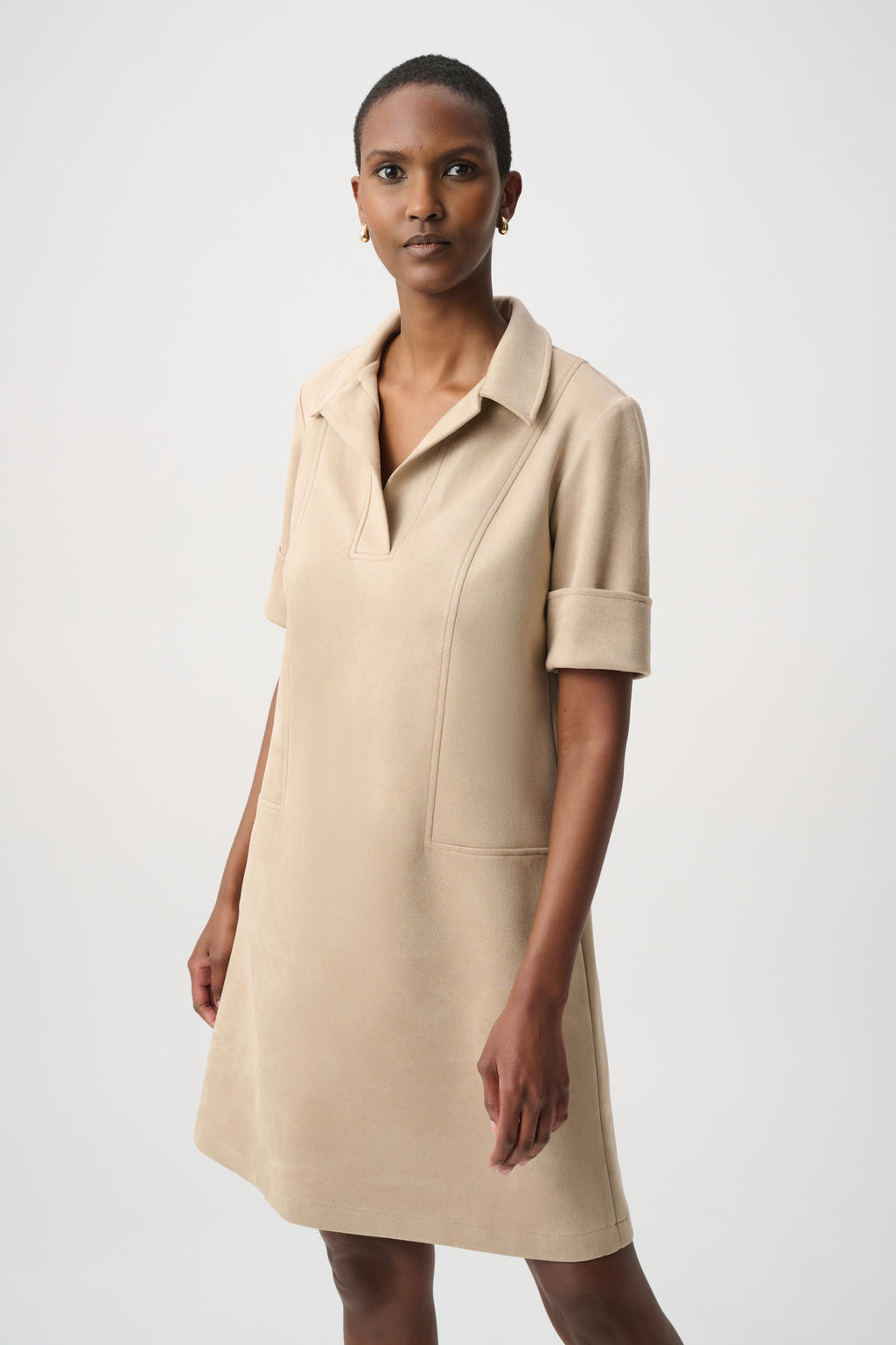 Jurken lange mouw beige Joseph Ribkoff