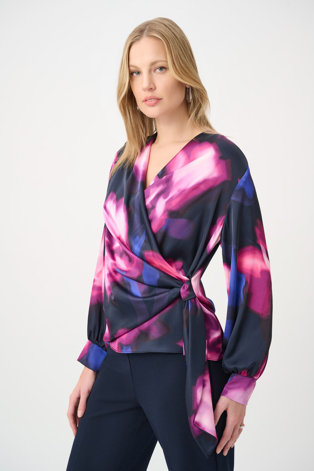 Blouses lange mouw blauw Joseph Ribkoff