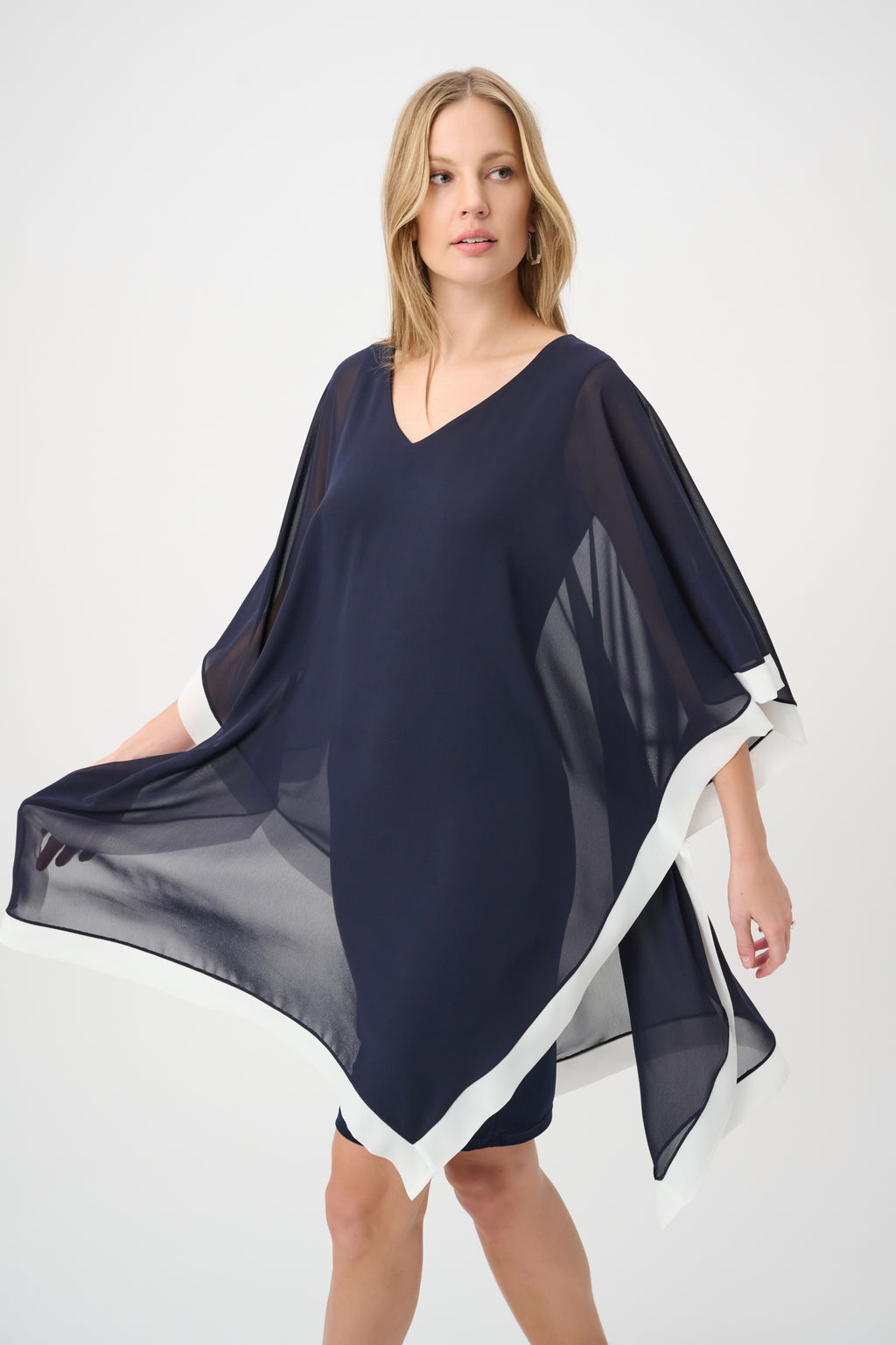 Jurken lange mouw navy Joseph Ribkoff