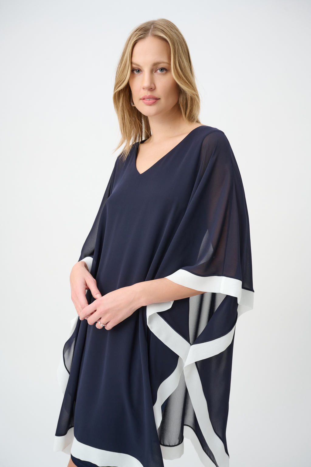 Jurken lange mouw navy Joseph Ribkoff