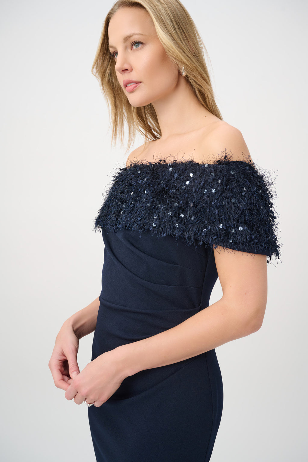 Jurken korte mouw navy Joseph Ribkoff