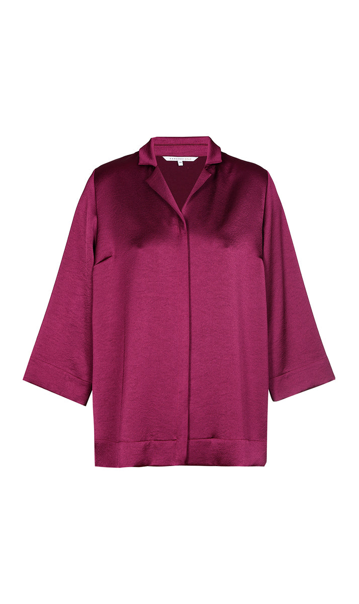 Blouses korte mouw bordeaux Xandres Gold