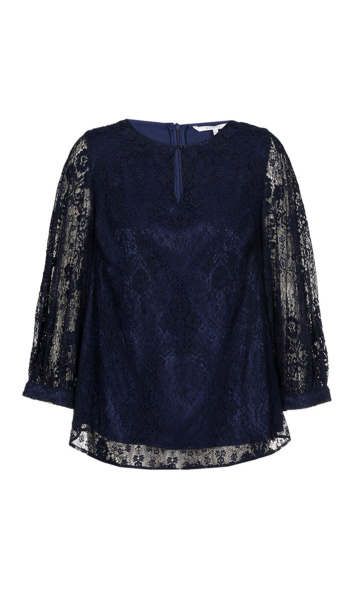Blouses lange mouw navy Xandres Gold