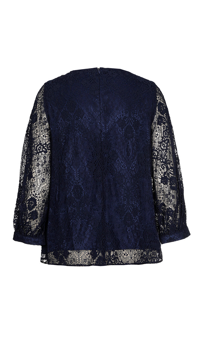 Blouses lange mouw navy Xandres Gold