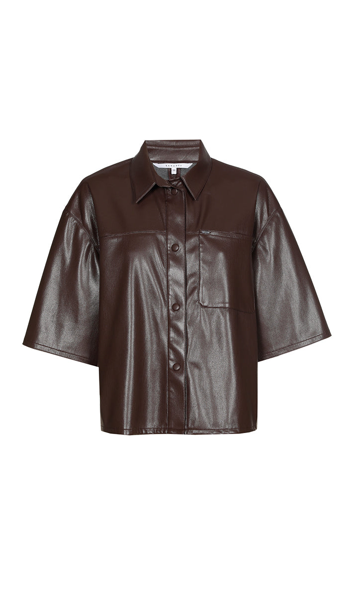 Blouses korte mouw bruin Xandres