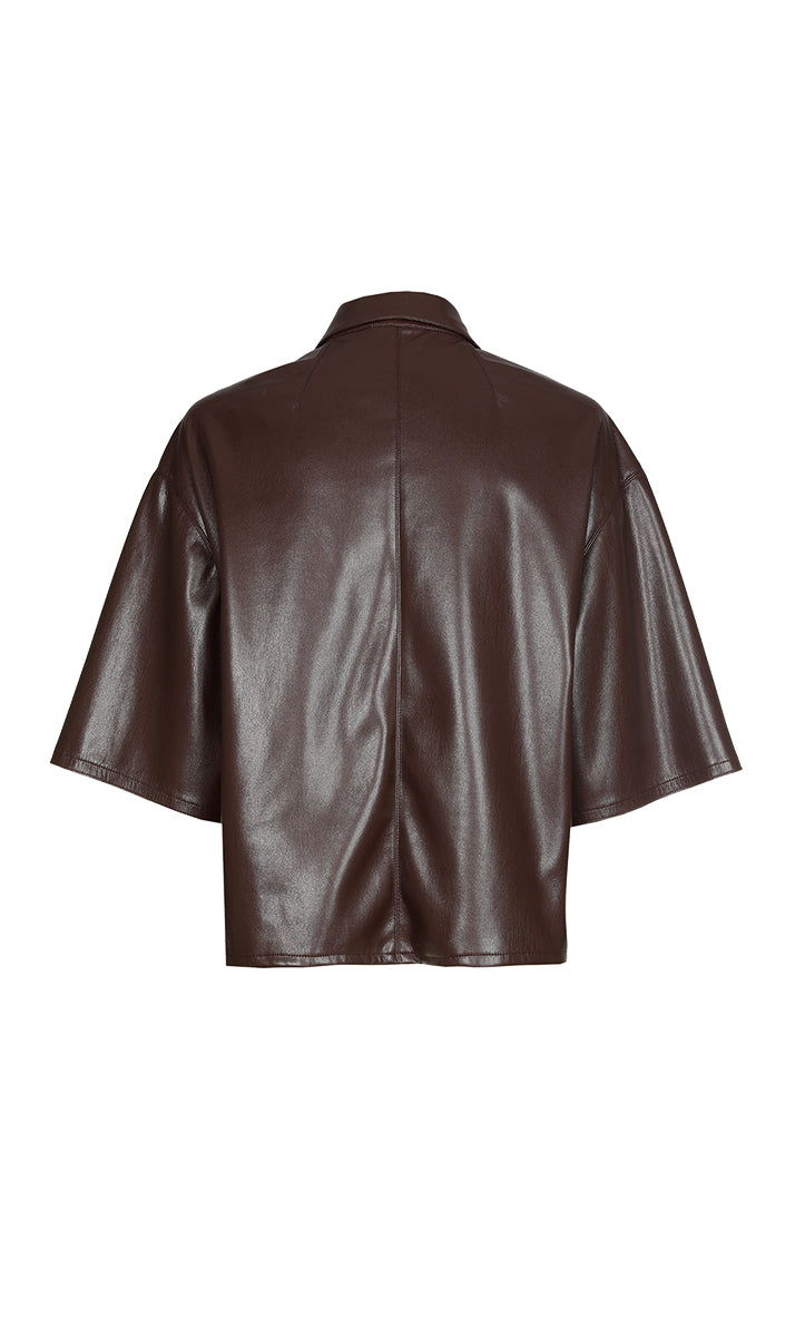 Blouses korte mouw bruin Xandres