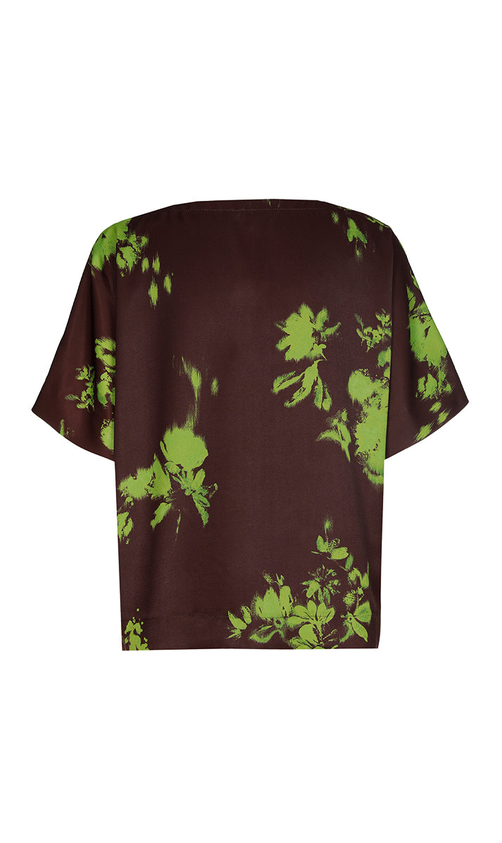 Blouses korte mouw bruin Xandres