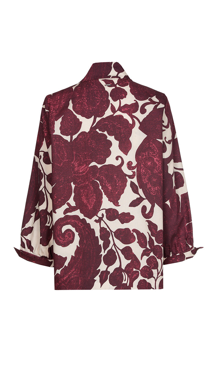 Blouses korte mouw bordeaux Xandres