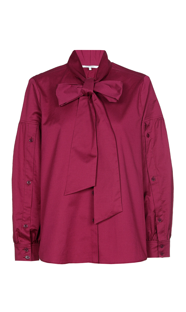 Blouses korte mouw bordeaux Xandres