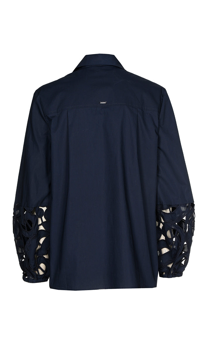 Blouses korte mouw navy Xandres