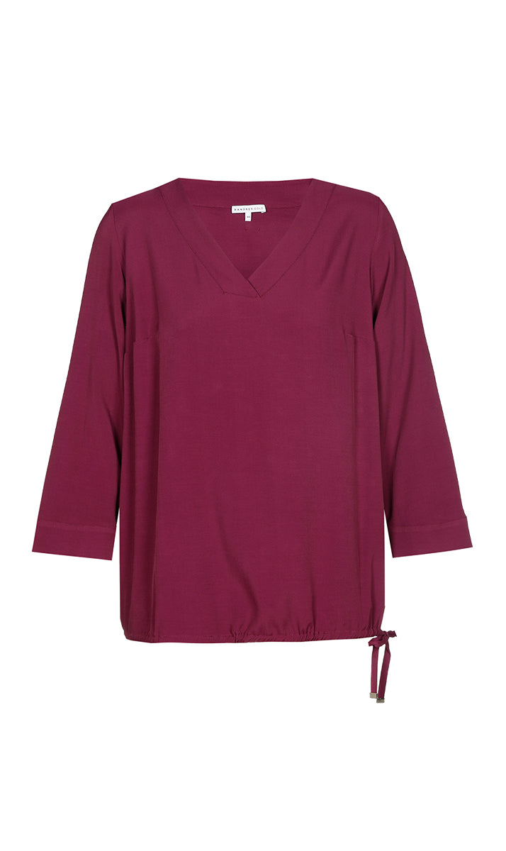 Blouses korte mouw bordeaux Xandres Gold