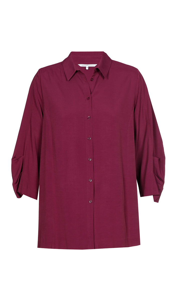 Blouses korte mouw bordeaux Xandres Gold