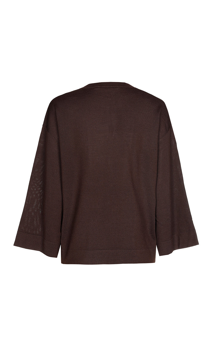 Blouses lange mouw bruin Xandres