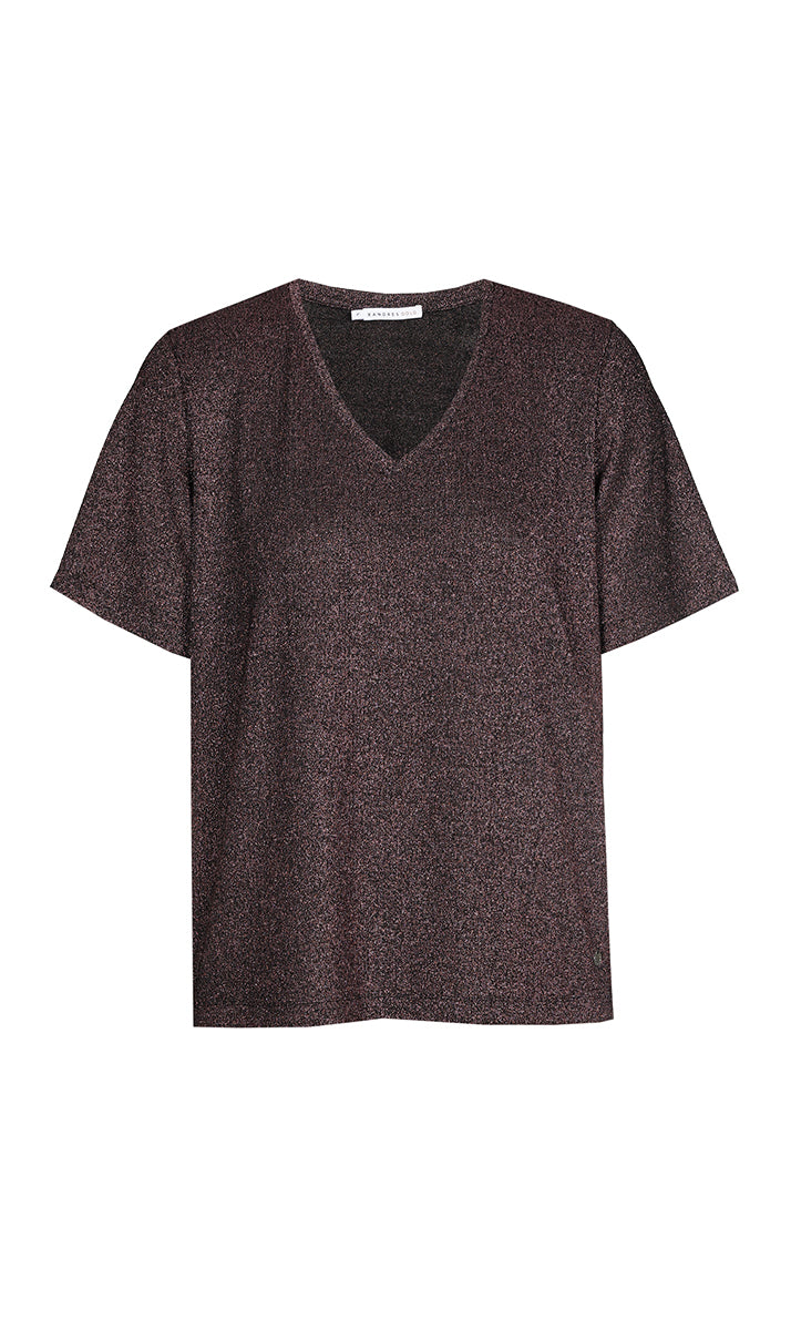 T-shirts korte mouw bordeaux Xandres Gold